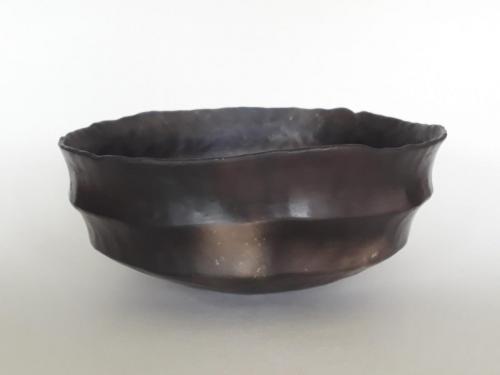 Smoke fired bowl by Karen George